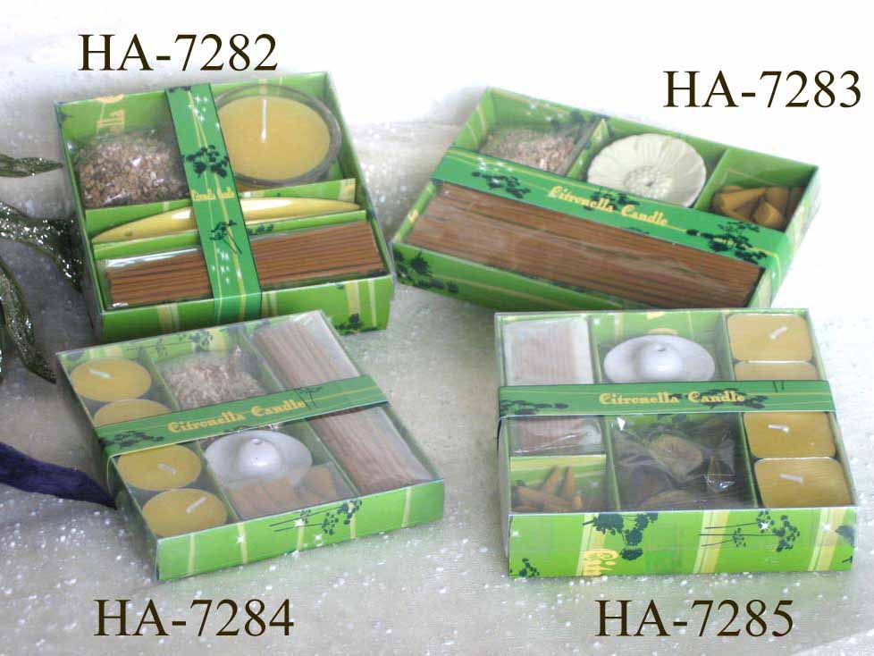 Citronella candles with holder set