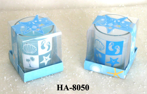 Scented candle filled in glass holder set