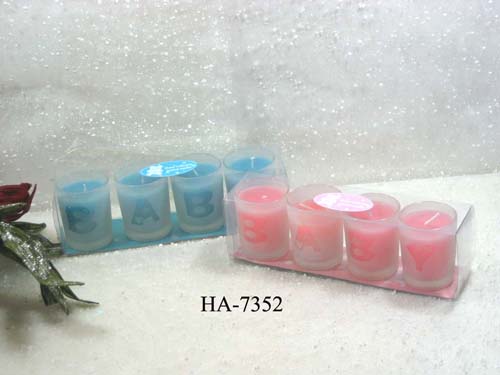 Scented candles filled in glass holders
