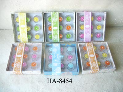 Scented candles filled in glass holder set