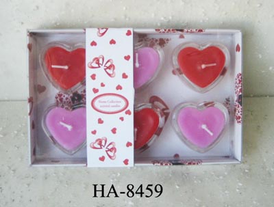 Scented candles filled in glass holder set