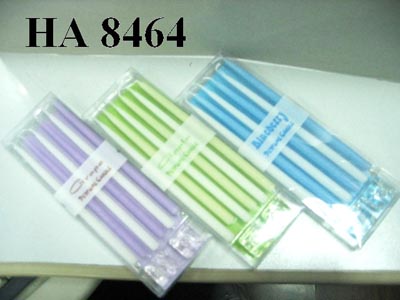 Scented candles with glass holder set