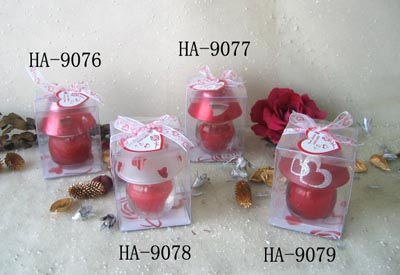 Scented candle filled in lamp holder set