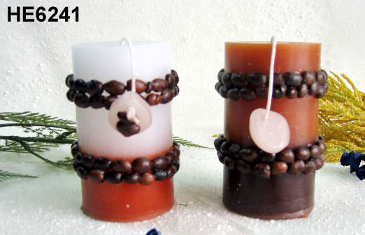 Coffee scented candle