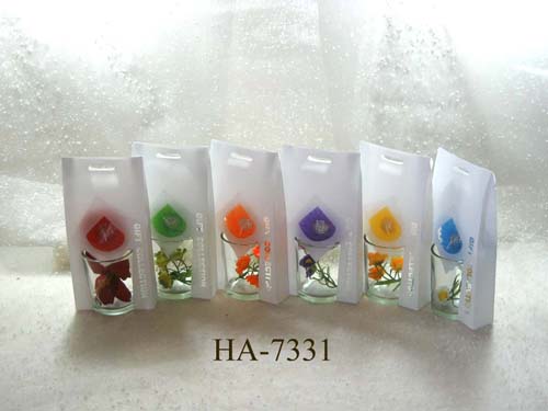 Scented candle with holder set