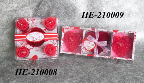 Scented candles with holder set
