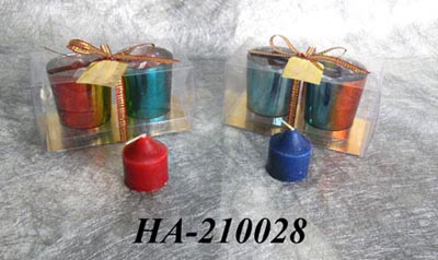 Scented candles with glass holders set