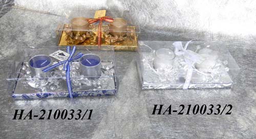 Scented candles filled in glass holder set