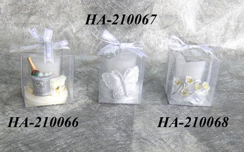 Scented candle filled in glass holder