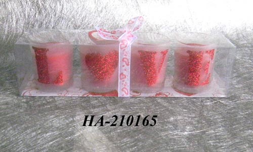 Scented candle filled in glass holder set