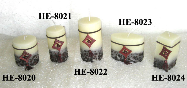 Coffee scented candles