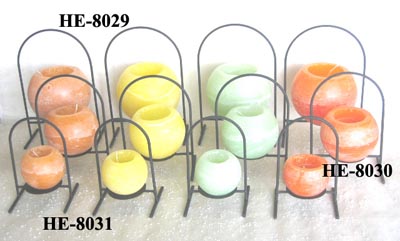 Scented candle with iron holder set