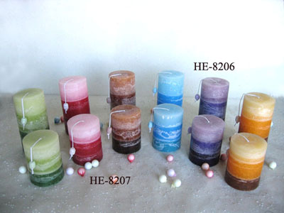 Rustic scented candles