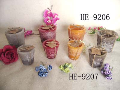 Rustic candle