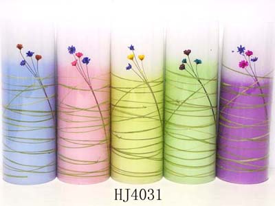 Scented pillar candle
