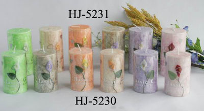 Scented pillar candle