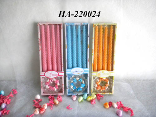 Scented candles with glass holder set