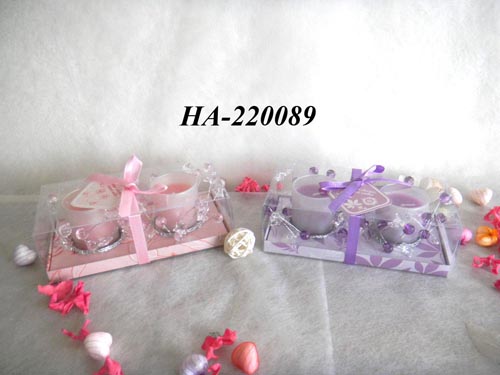 Scented candles filled in glass holder set
