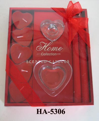 Scented candle with holders set