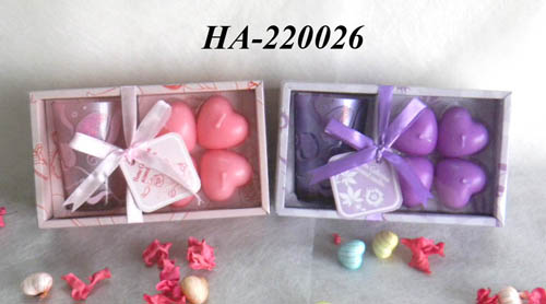 Scented candle with glass holder set